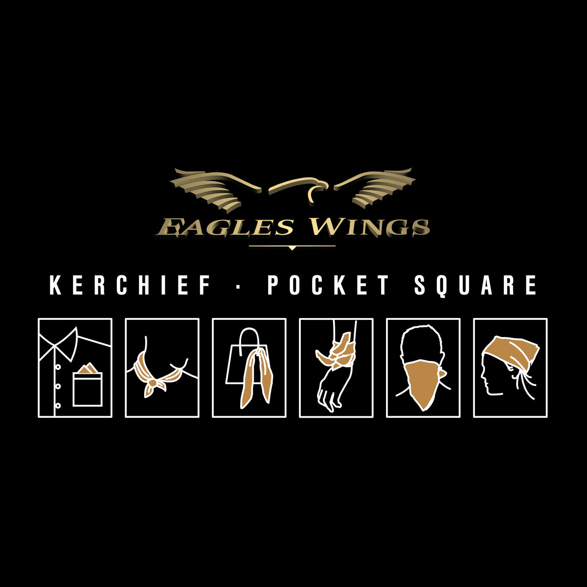 Dallas Cowboys Kerchief, Pocket Square – Eagles Wings