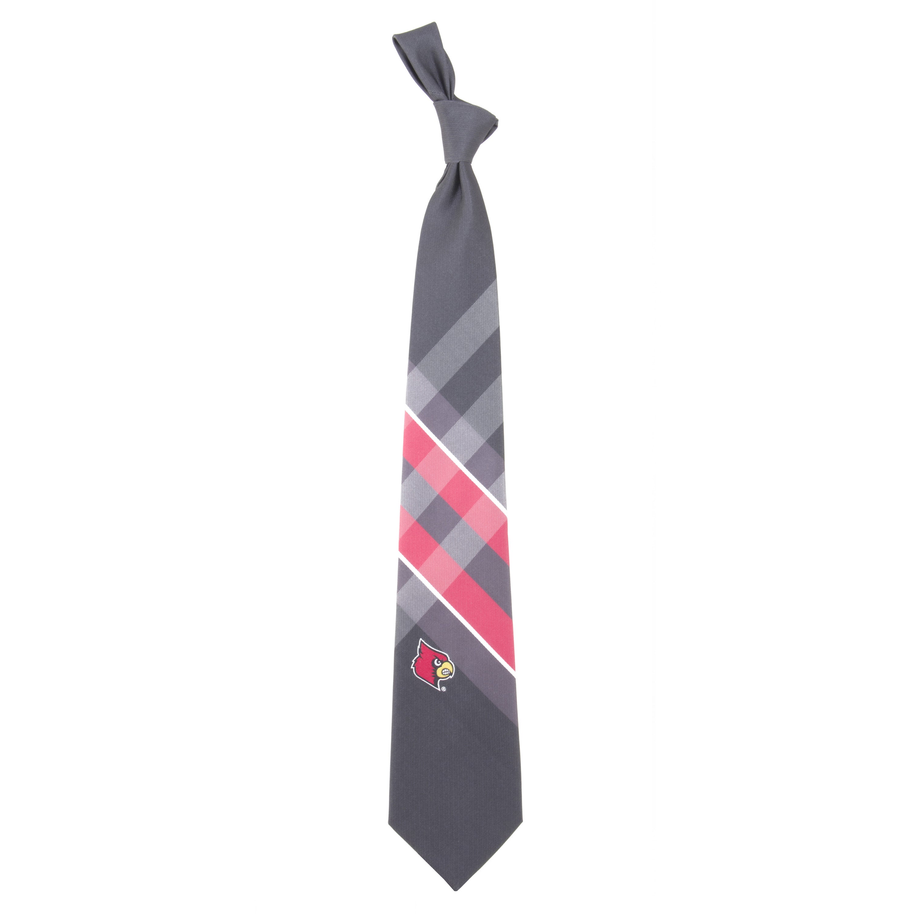 Eagles Wings Louisville Cardinals Grid Neck Tie with College Sports Team  Logo
